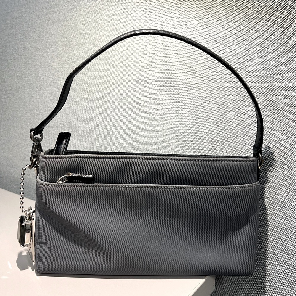 Coach Y2K Mercer Demi Zip Leather & Twill Shoulder Bag